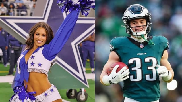 WATCH: Cooper DeJean turns heads with Cowboys cheerleader Abby Summers hard  launching relationship at Kentucky Derby
