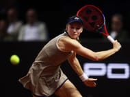 Elena Rybakina of Kazakhstan during the Porsche Tennis Grand Prix 2026 in Stuttgart, Germany. (Photo by Getty Images)