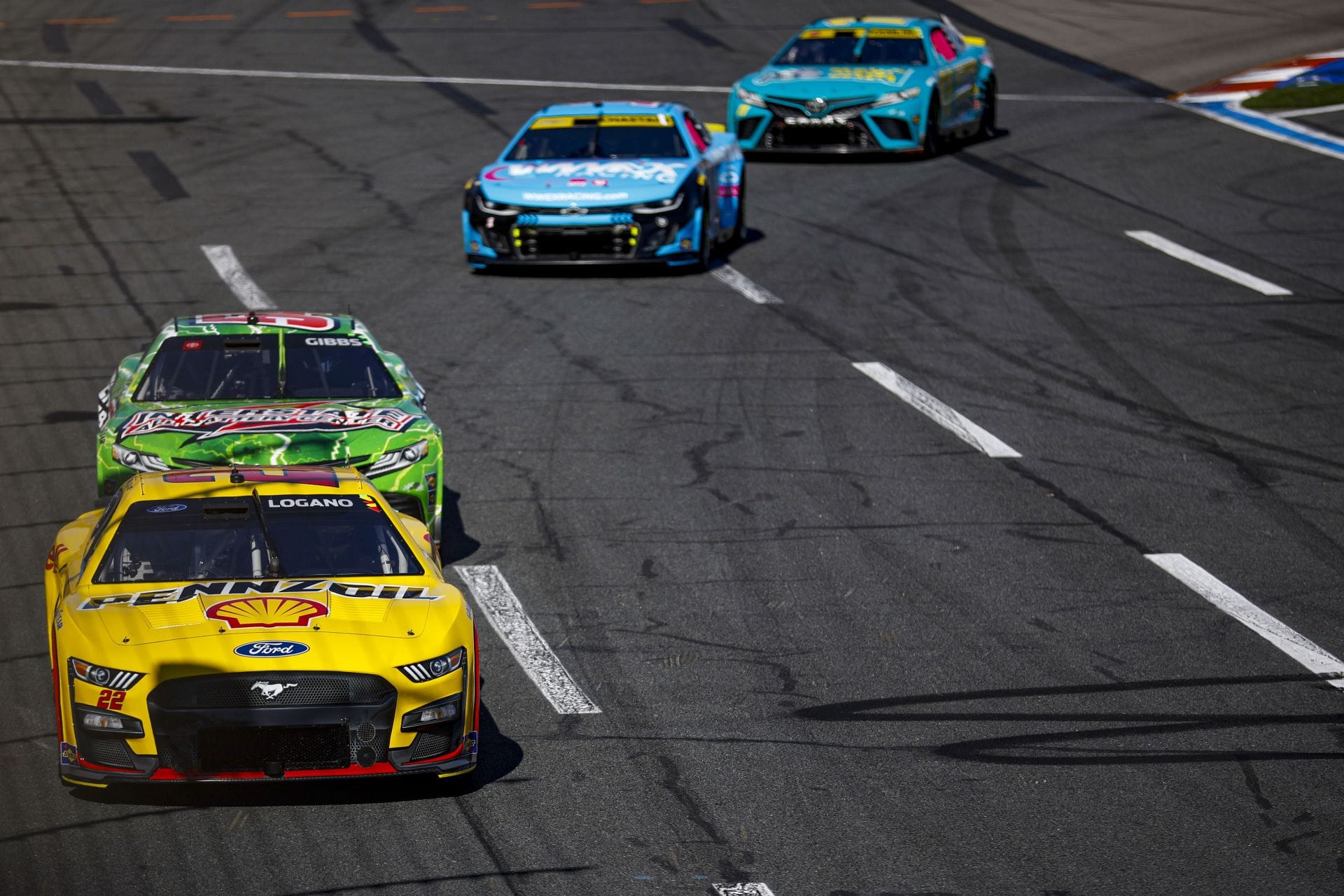 Joey Logano (22) and Ross Chastain (1) - NASCAR Cup Series ROVAL 400 - Source: Getty
