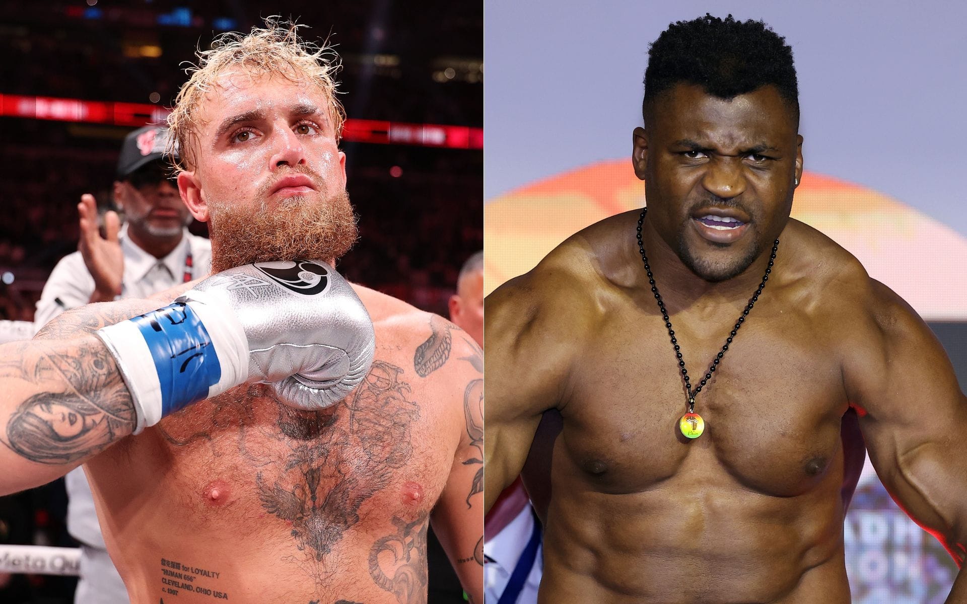"The disrespect was loud" - Fans react as Jake Paul trolls Francis Ngannou over KO loss to Anthony Joshua
