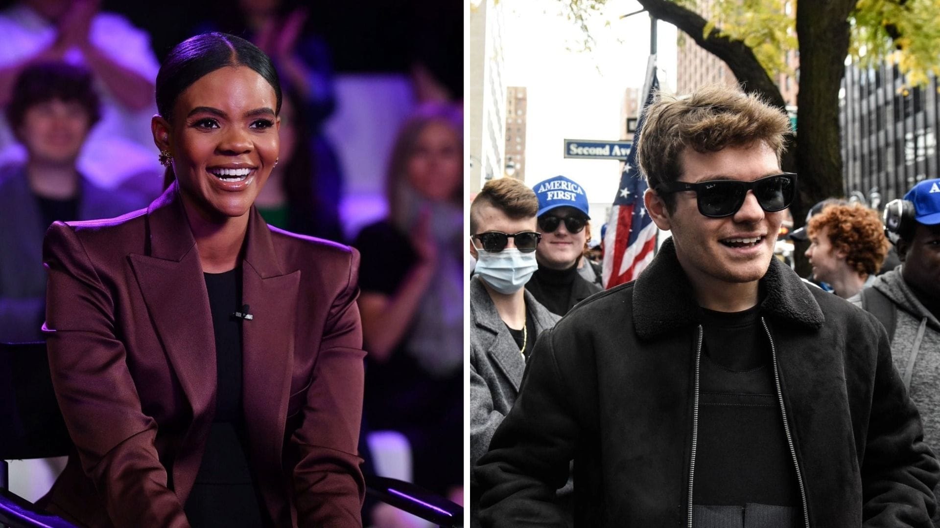 Candace Owens defends Nick Fuentes after viral video shows him pepper spraying & pushing woman at his door