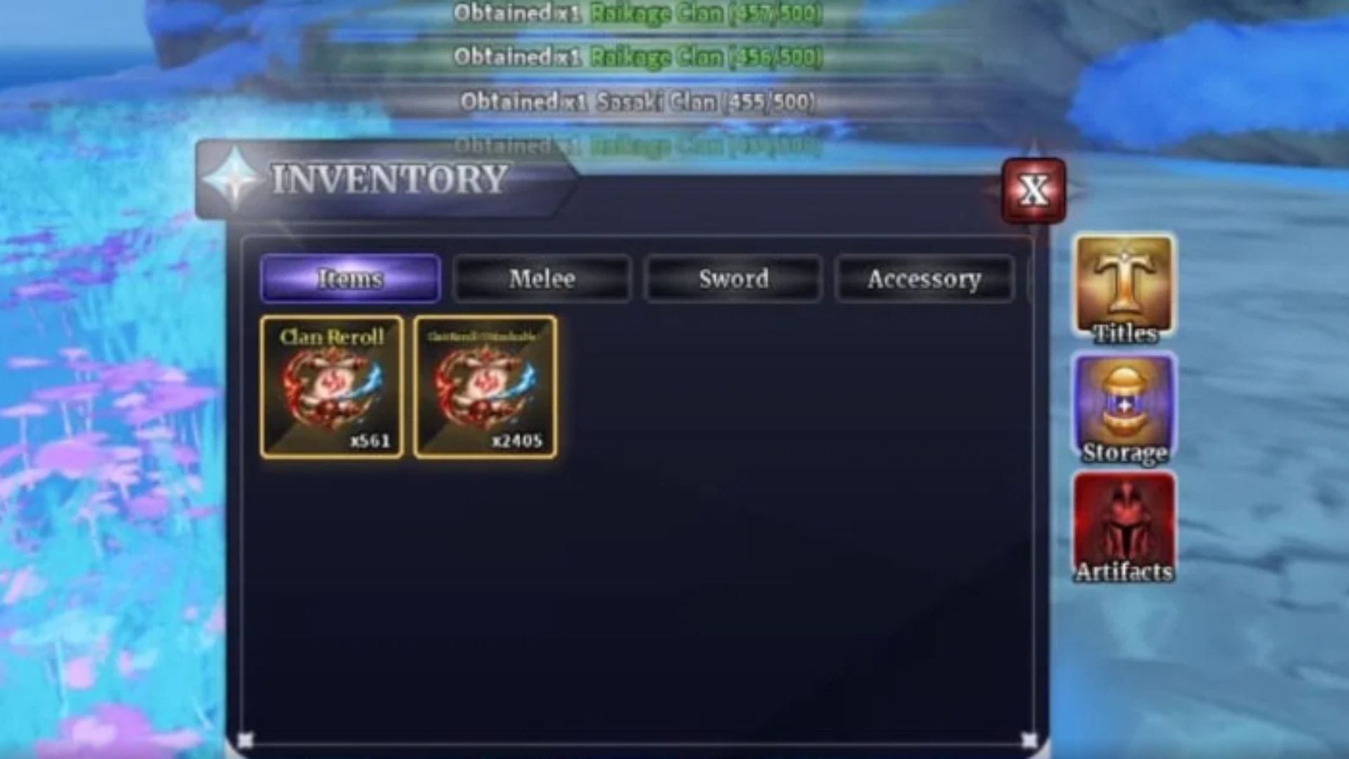 Clan Rerolls (Image via Roblox)