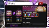 Items required for evolving Quake Warlord (Image via Roblox)