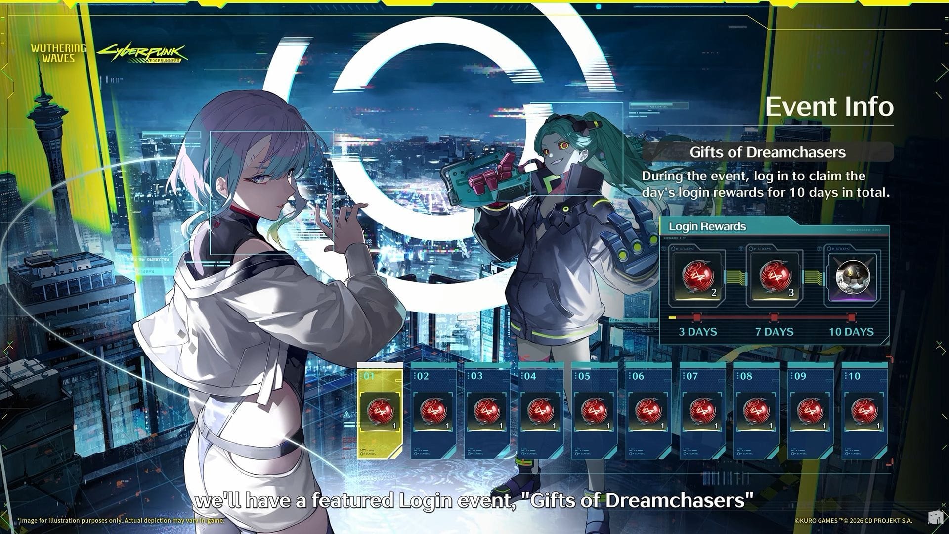 WuWa x Cyberpunk Edgerunners collab event (Image via Kuro Games)