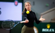 Zeynep Sonmez during a practice session ahead of the 2026 French Open (Source: Getty)