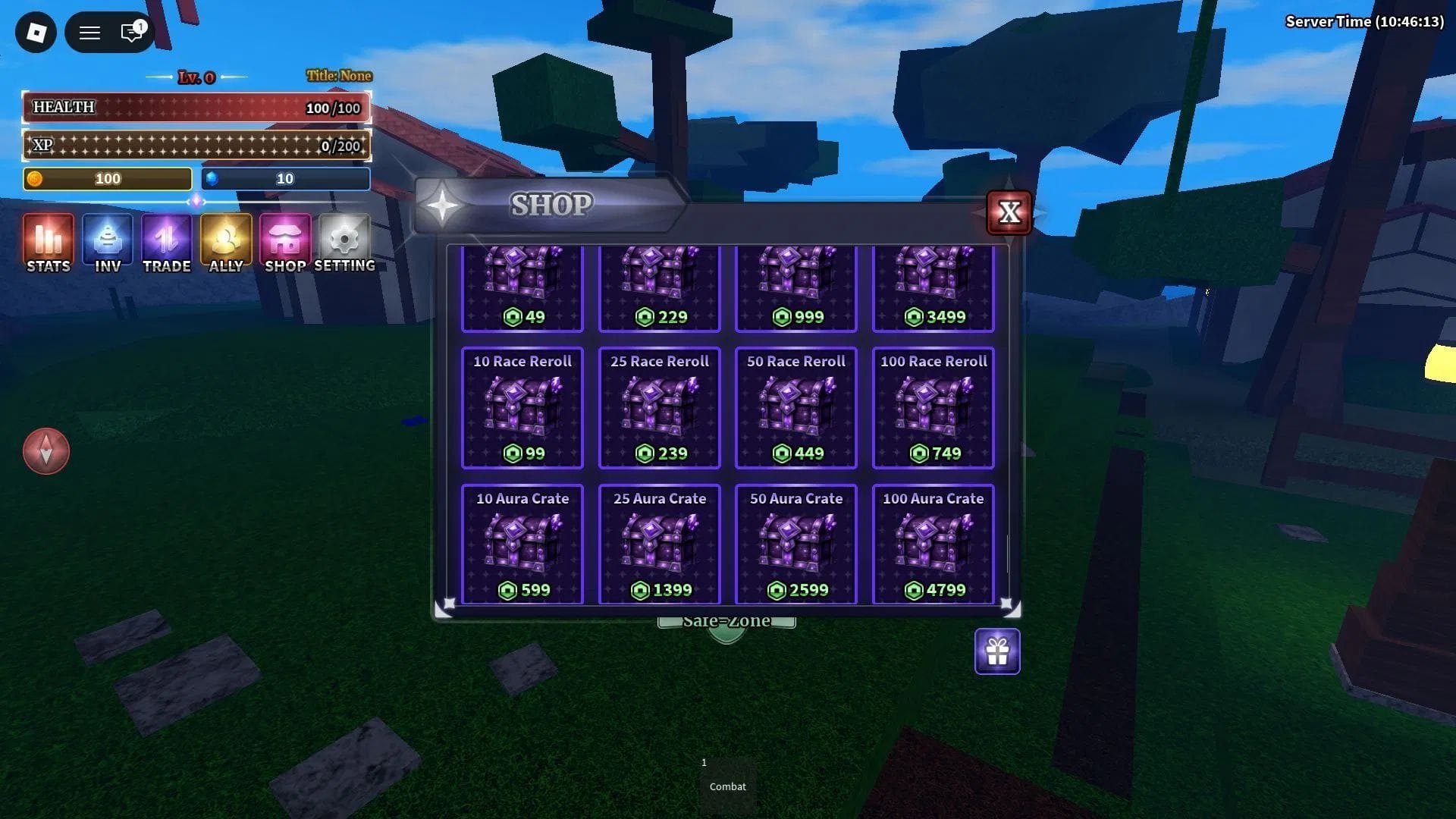 Use Race Rerolls for a chance to get the Angel Race (Image via Roblox)