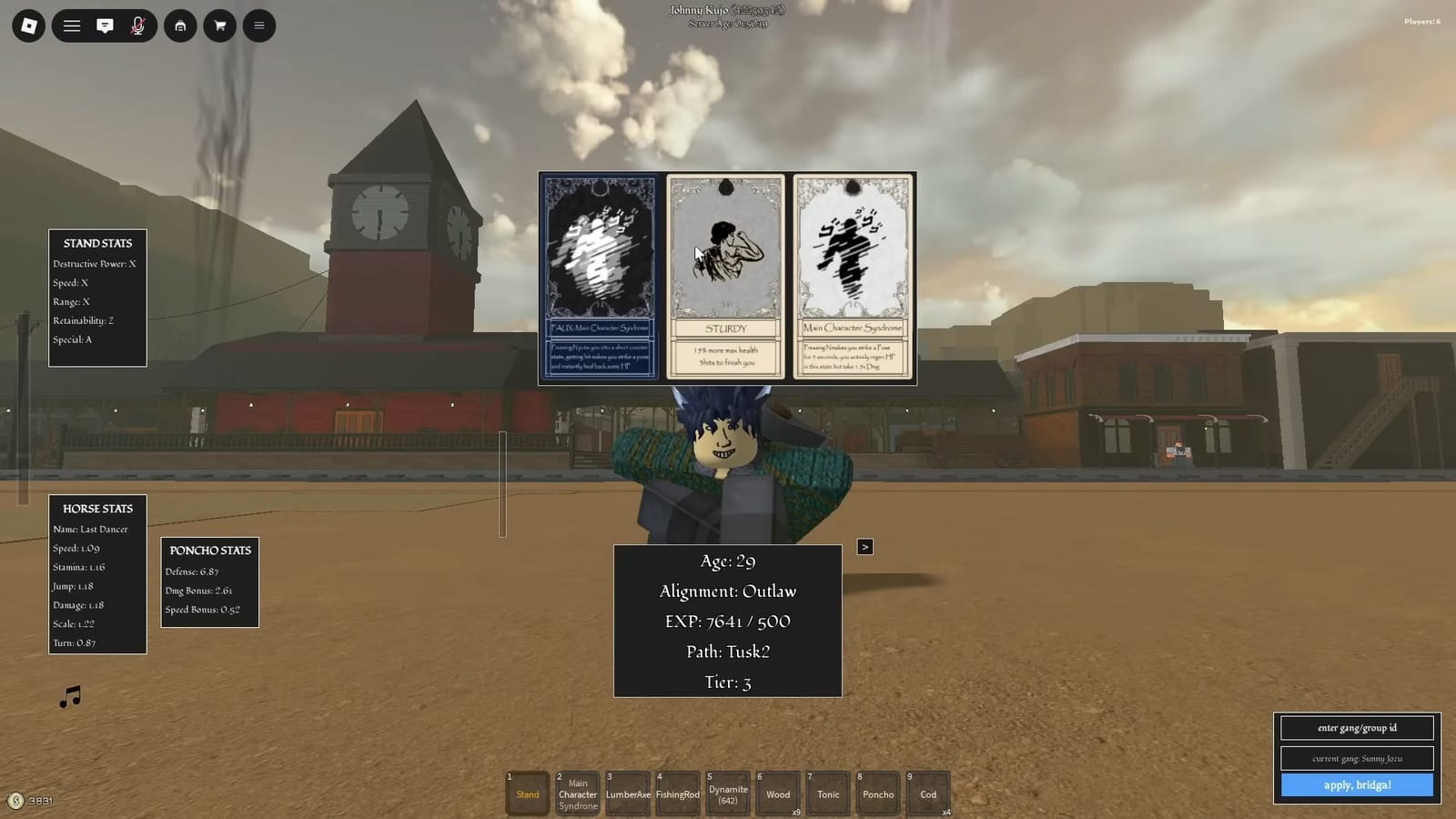 Bridger Western Main Character Syndrome Card guide
