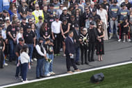 Ceremony with the family of Kyle Busch and NASCAR drivers during the Coca-Cola 600 at Charlotte Motor Speedway on May 24, 2026. - Source: Imagn