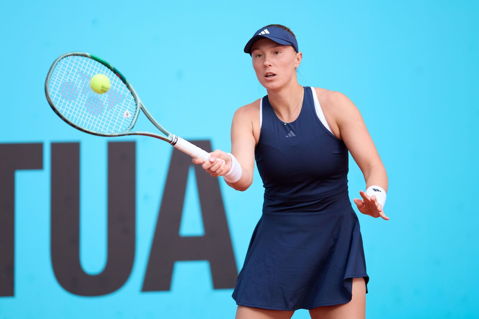 Alina Charaeva at the Madrid Open 2026. (Source: Getty)