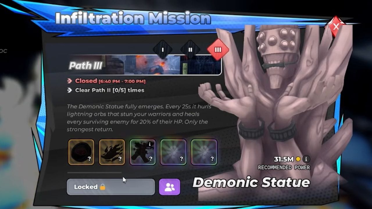 The Infiltration gamemode menu (Image via Roblox)