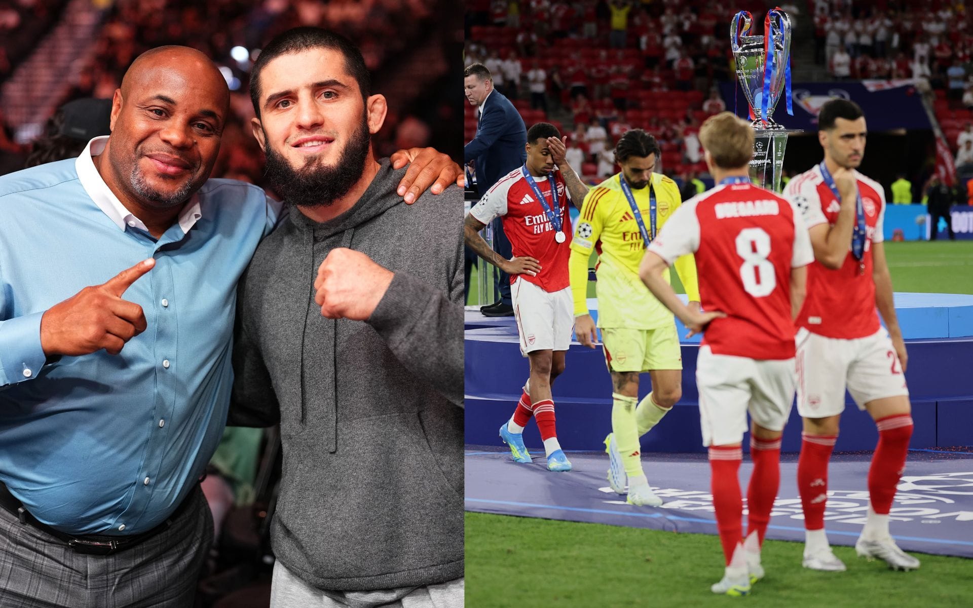 Islam Makhachev trolls Daniel Cormier following Arsenal’s Champions League final heartbreak against PSG