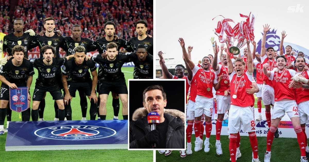 "They've got that horribleness about them" - Gary Neville makes prediction about PSG vs Arsenal after Gunners lift Premier League