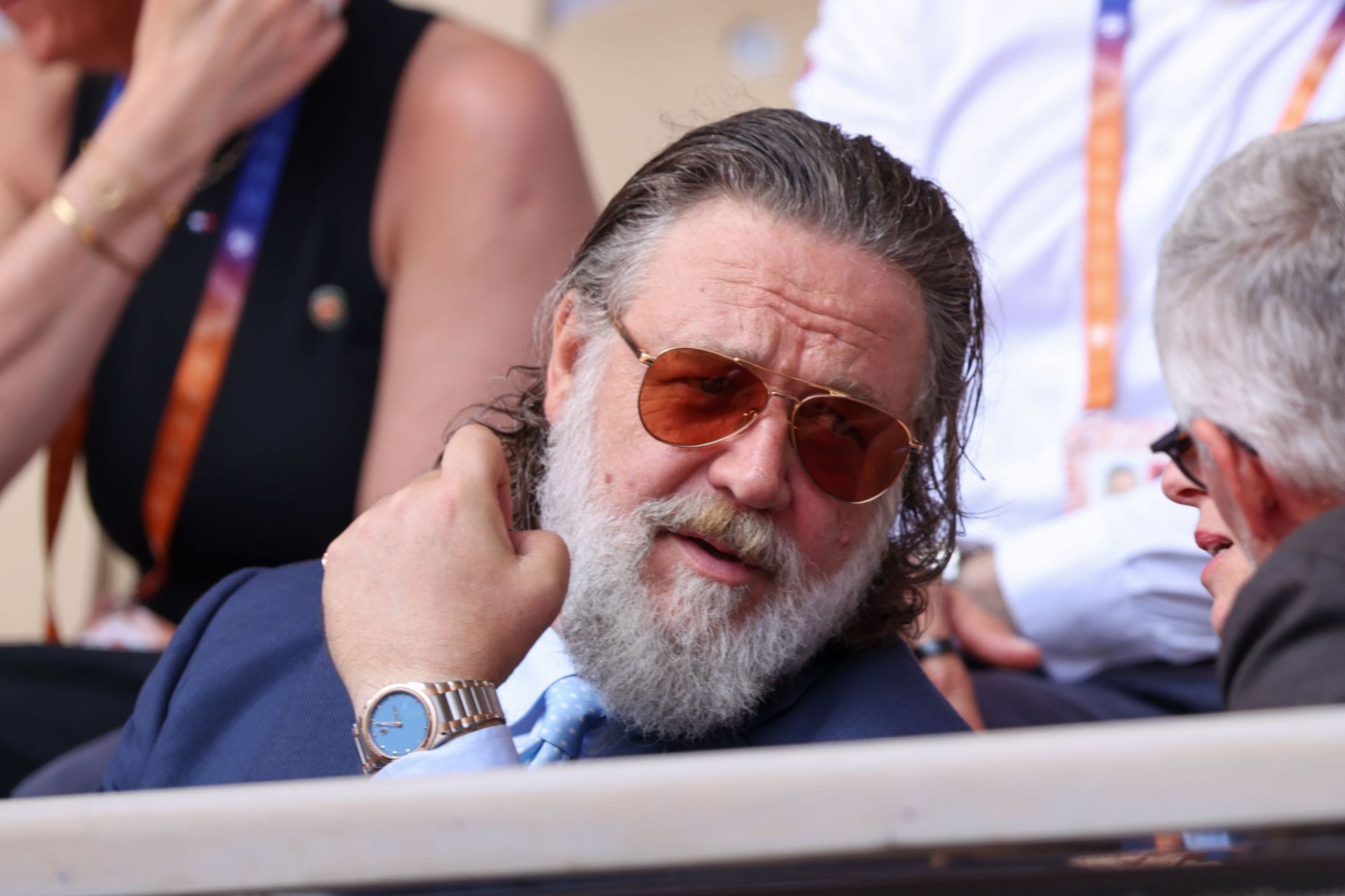 Russell Crowe brands TMZ’s clip of him interacting with fans as “clickbait” after outlet alleges fans are “not always priority No. 1