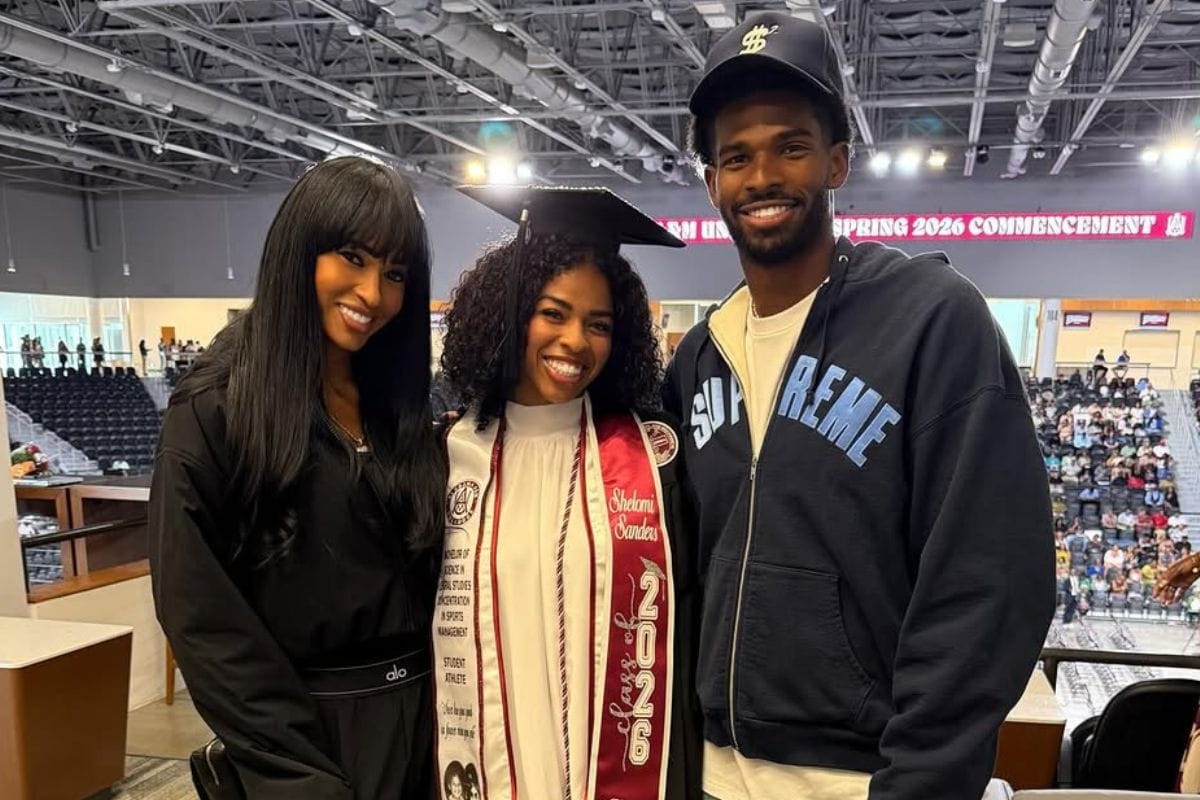 Shedeur Sanders pokes fun at mom Pilar with cheeky family dig after Shelomi Sanders’ Alabama A&M graduation