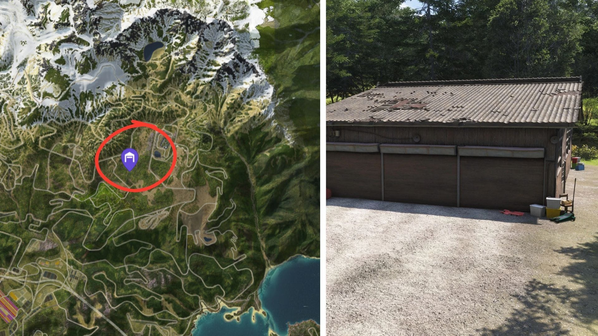 Mazda 787B can be found in the Takashiro Region in Forza Horizon 6 (Image via Xbox Game Studios || Map Genie)