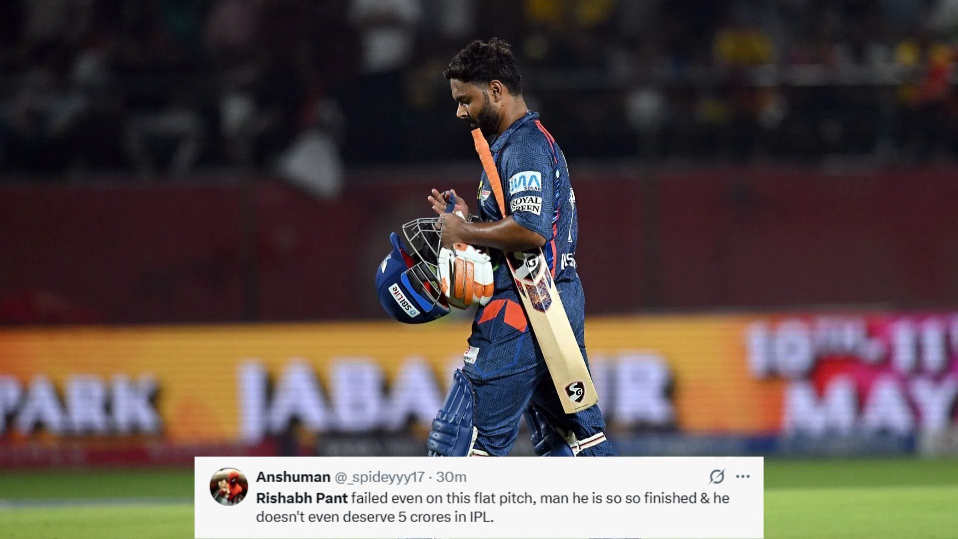 “Failed even on this flat pitch, man he is so so finished” – Fans fume as Rishabh Pant departs for 15 off 10 balls in MI vs LSG IPL 2026 match