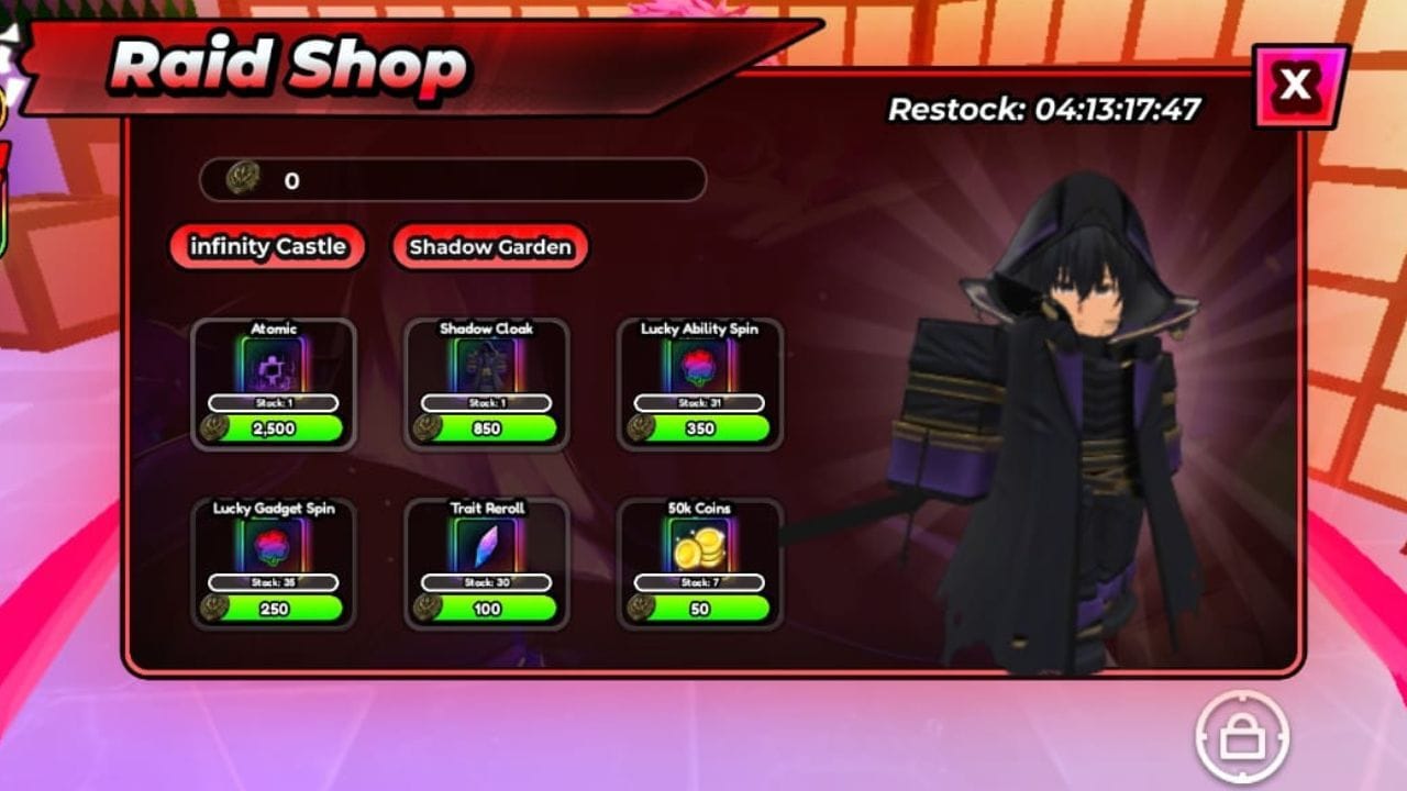 The Raid Shop (Image via Roblox)