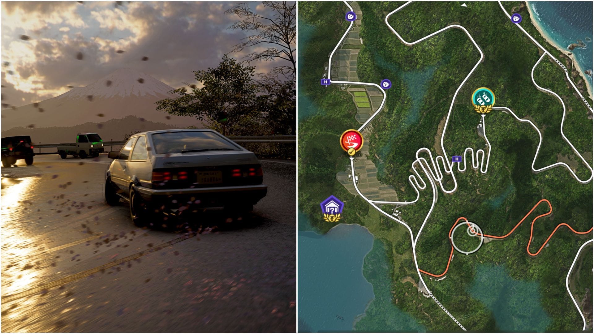 This road is perfect for sliding your cars (Image via Xbox Game Studios || Sportskeeda)