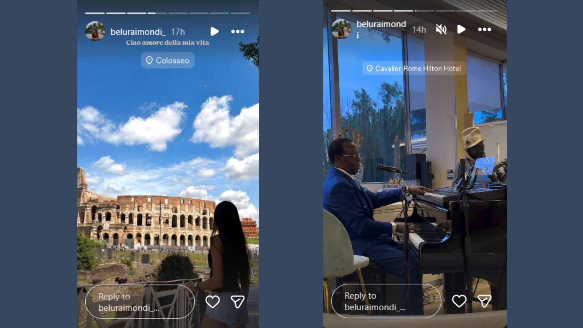 Tomas Martin Etcheverry's girlfriend, Belen, shares snippets of her day in Rome