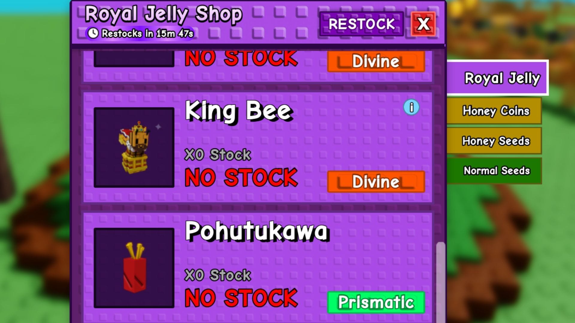 The King Bee in Royal Jelly Shop (Image via Roblox)