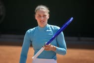 Marta Kostyuk of Ukraine during the 2026 French Open Tennis Tournament at Roland Garros in France. (Photo by Getty Images)