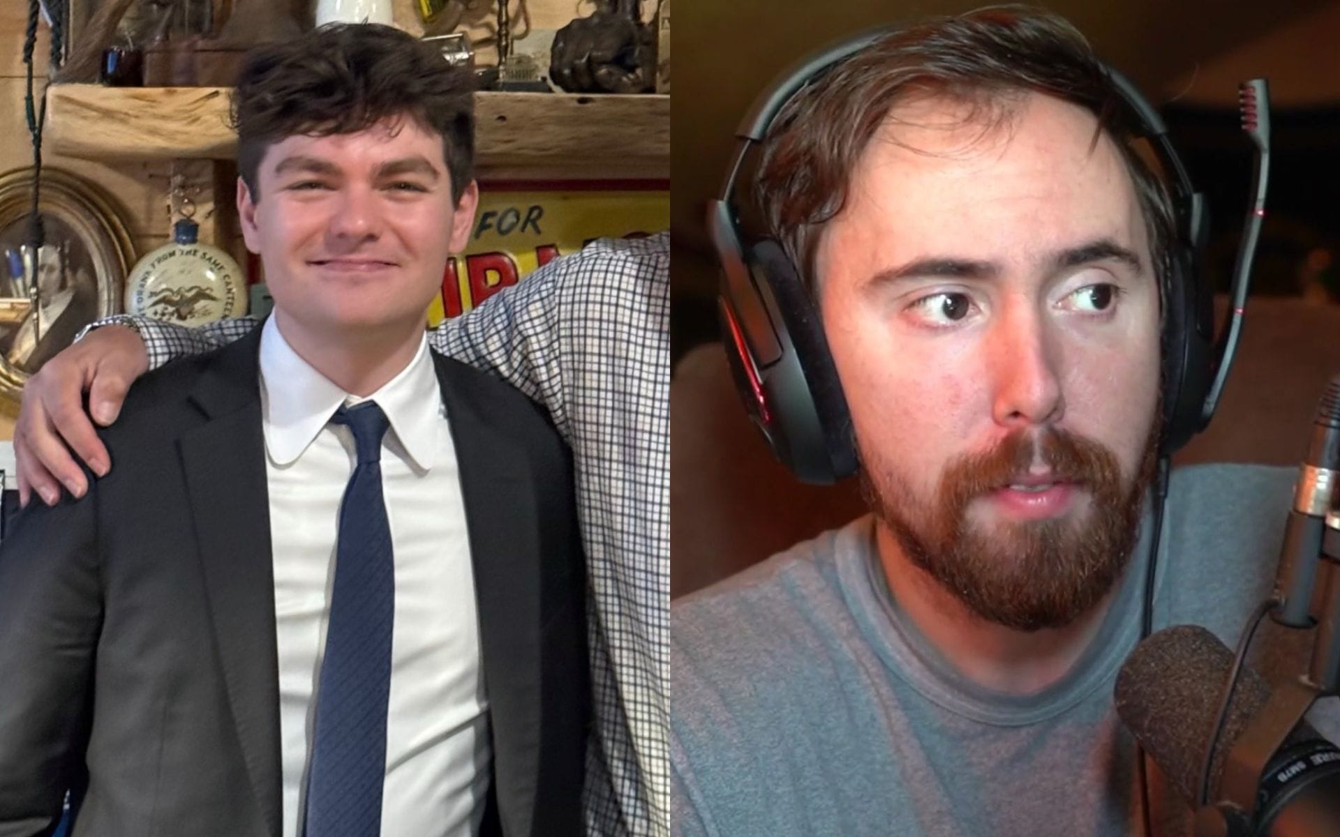 "I AGREE": Nick Fuentes responds to Asmongold's opinion that "men are naturally more attractive than women"