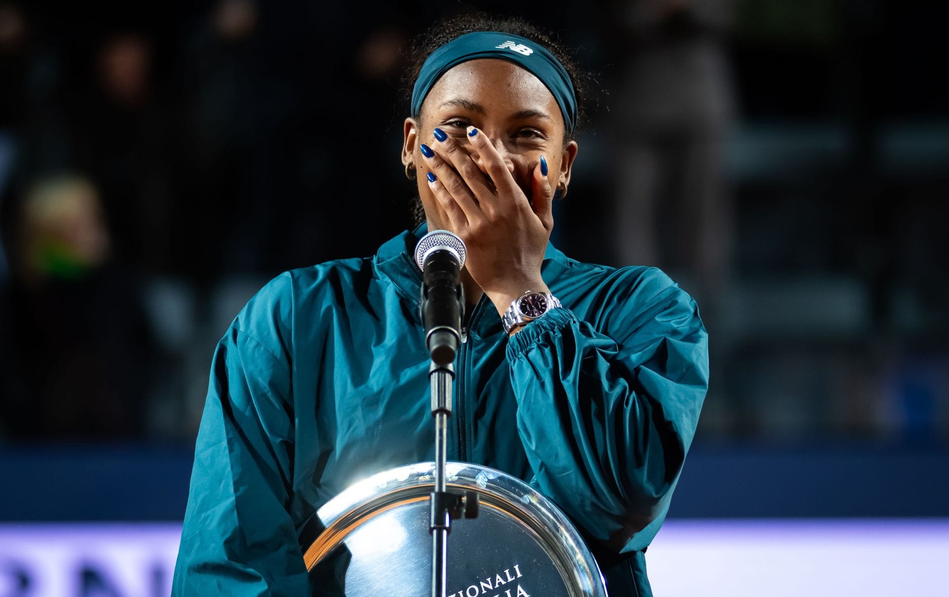 WATCH: Coco Gauff's speech takes completely unexpected turn in Italian Open trophy ceremony