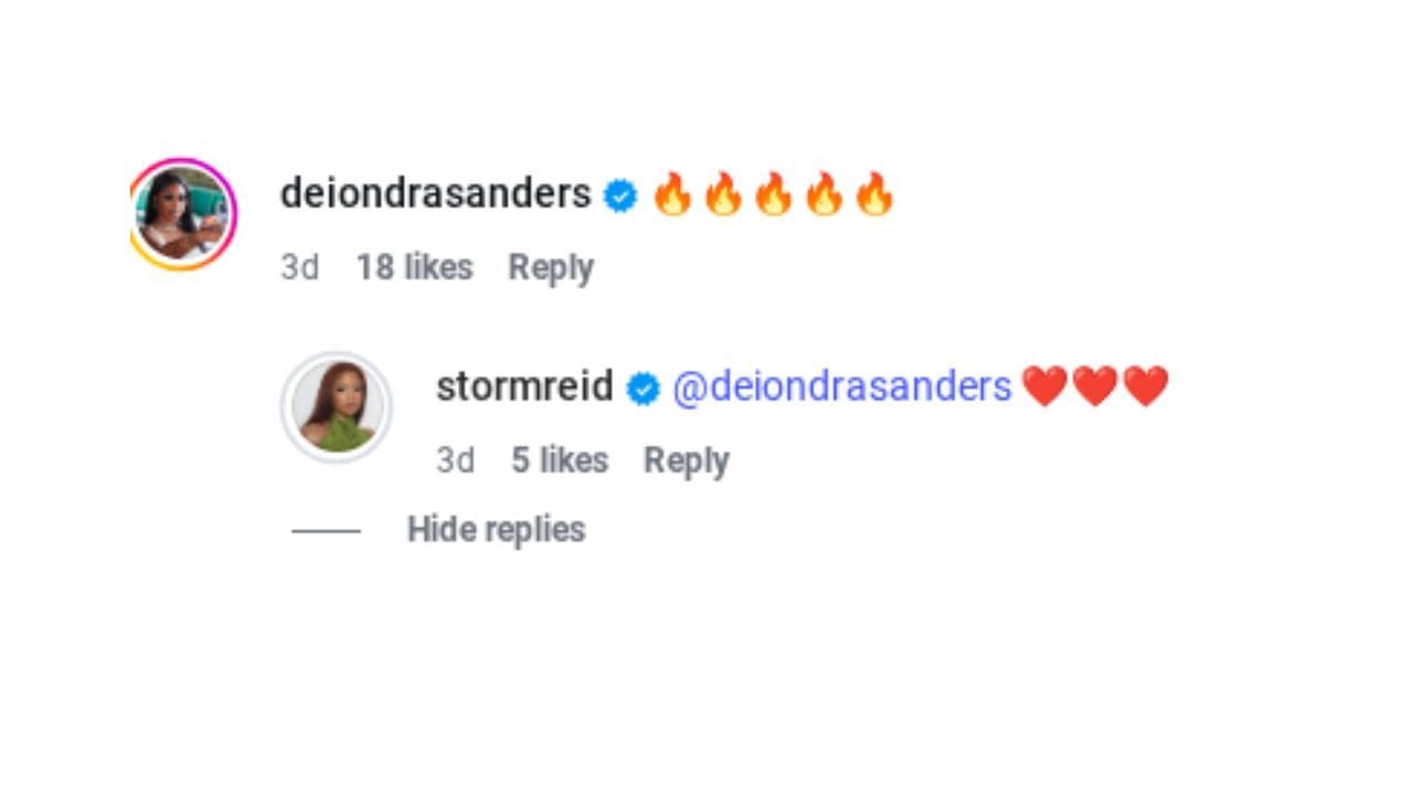 Source: (Via Instagram/ @stormreid)