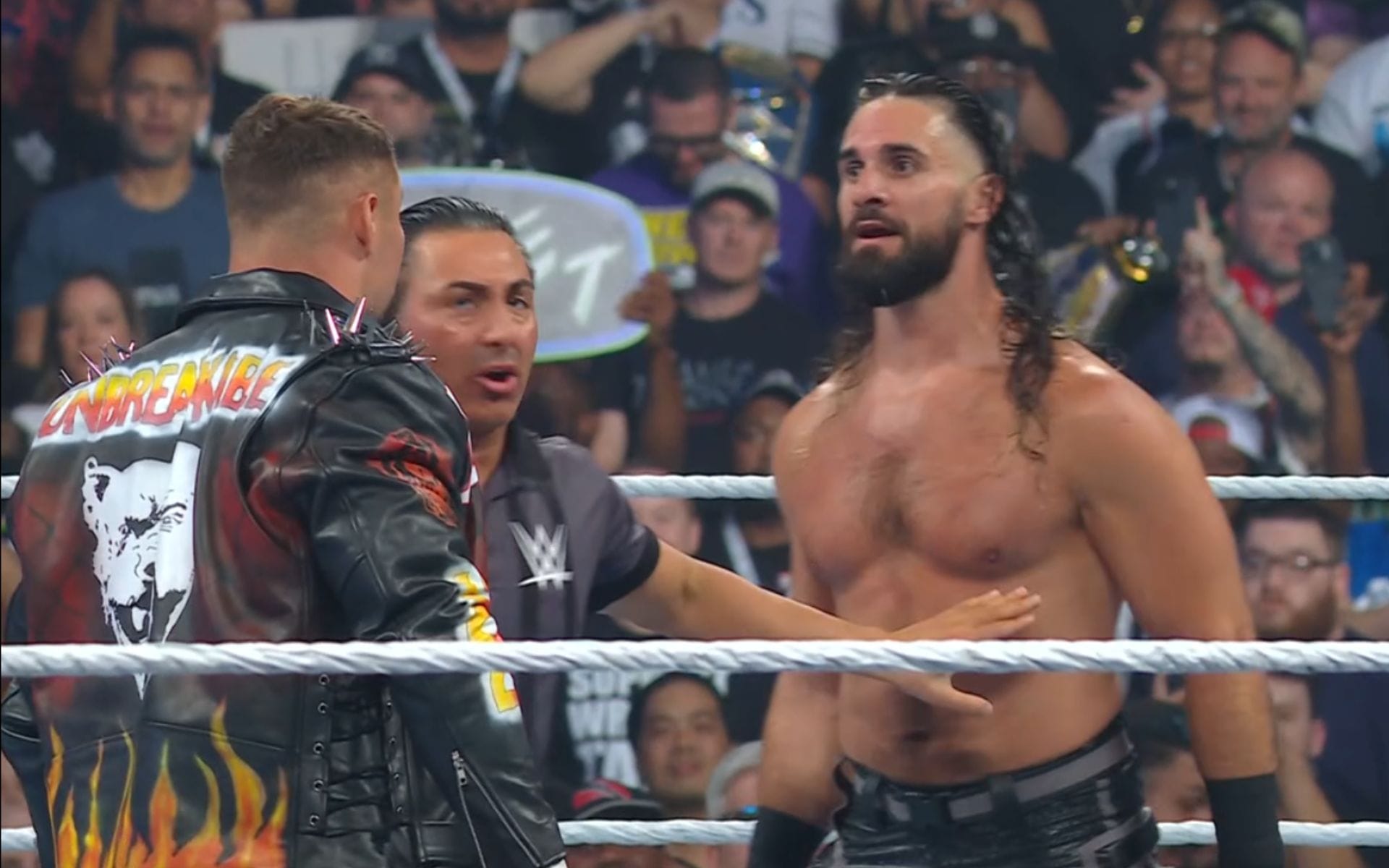 Something possibly concerning happened during Seth Rollins vs Bron ...