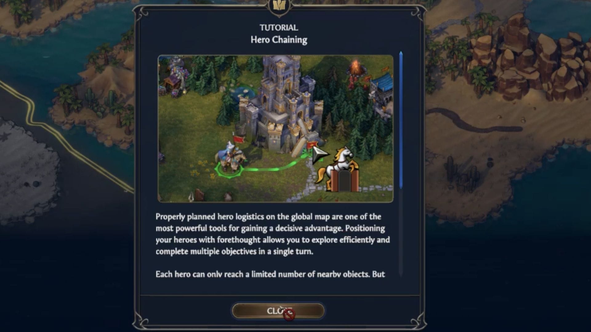 How to beat Hero Chaining Challenge mission in Heroes of Might and Magic Olden Era