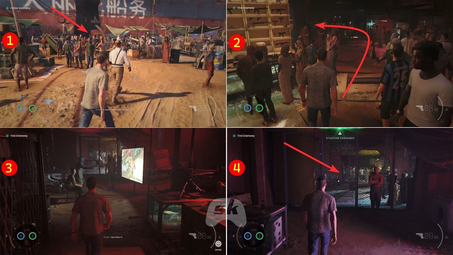 Go from the right side when inside (Image via Sportskeeda Gaming || IO Interactive)