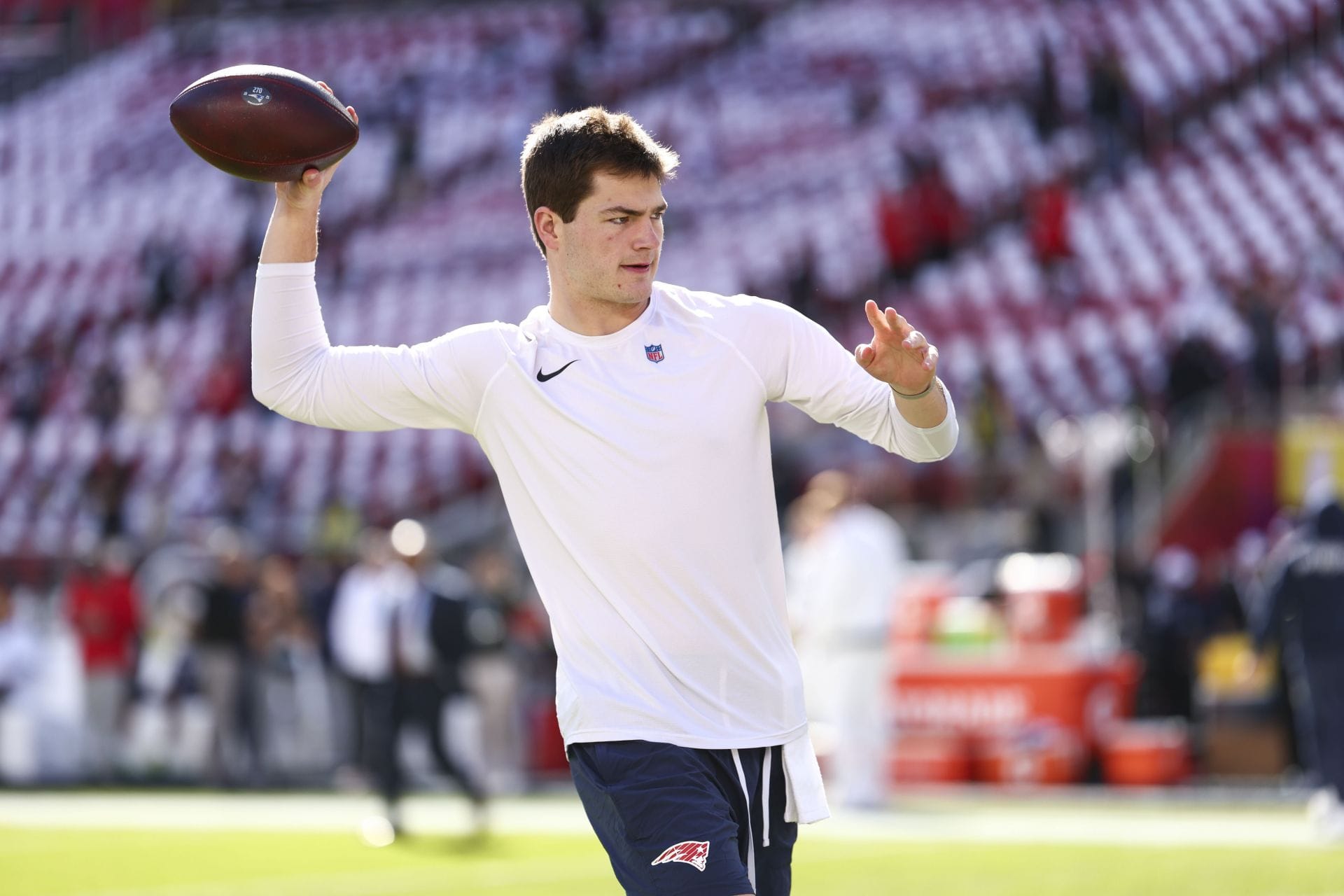 "That’s NOT the way to put it”: Drake Maye sounds off at reporter's "thiccer" remark about Patriots QB's physique