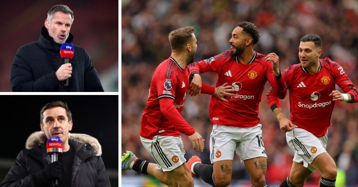 “You haven’t even got a manager yet” - Jamie Carragher and Gary Neville clash in studio after Manchester United beat Liverpool