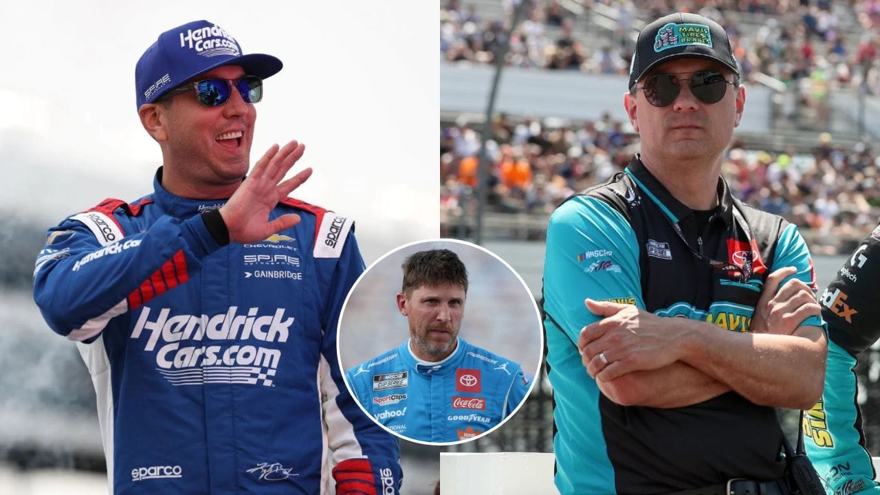 “Denny Hamlin has *disliked* this post”: Fans erupt as Kyle Busch, Chris Gabehart share a post-race moment after Texas Truck race