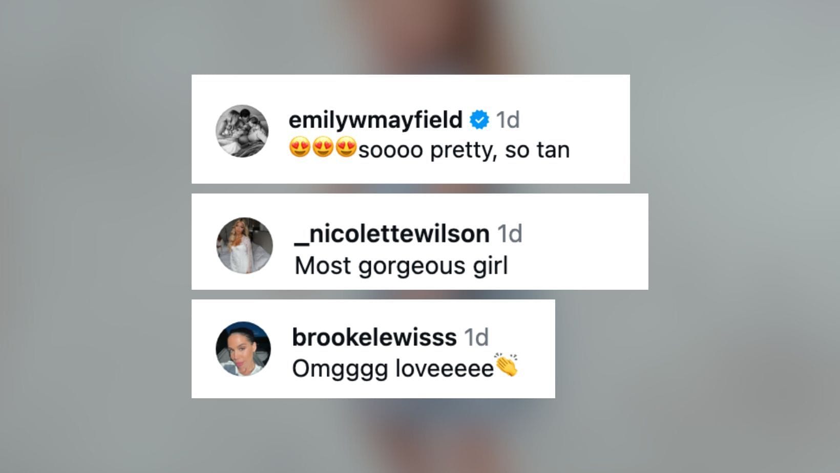Baker Mayfield's wife Emily compliments Annah Tagovailoa's tan (Image Credit: Annah @Instagram)