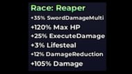 Stats of Reaper Race (Image via Roblox)