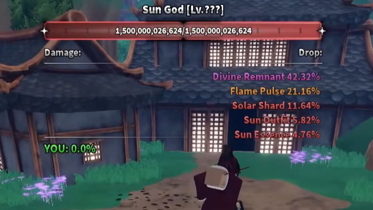 The Sun God boss (Image via Roblox)