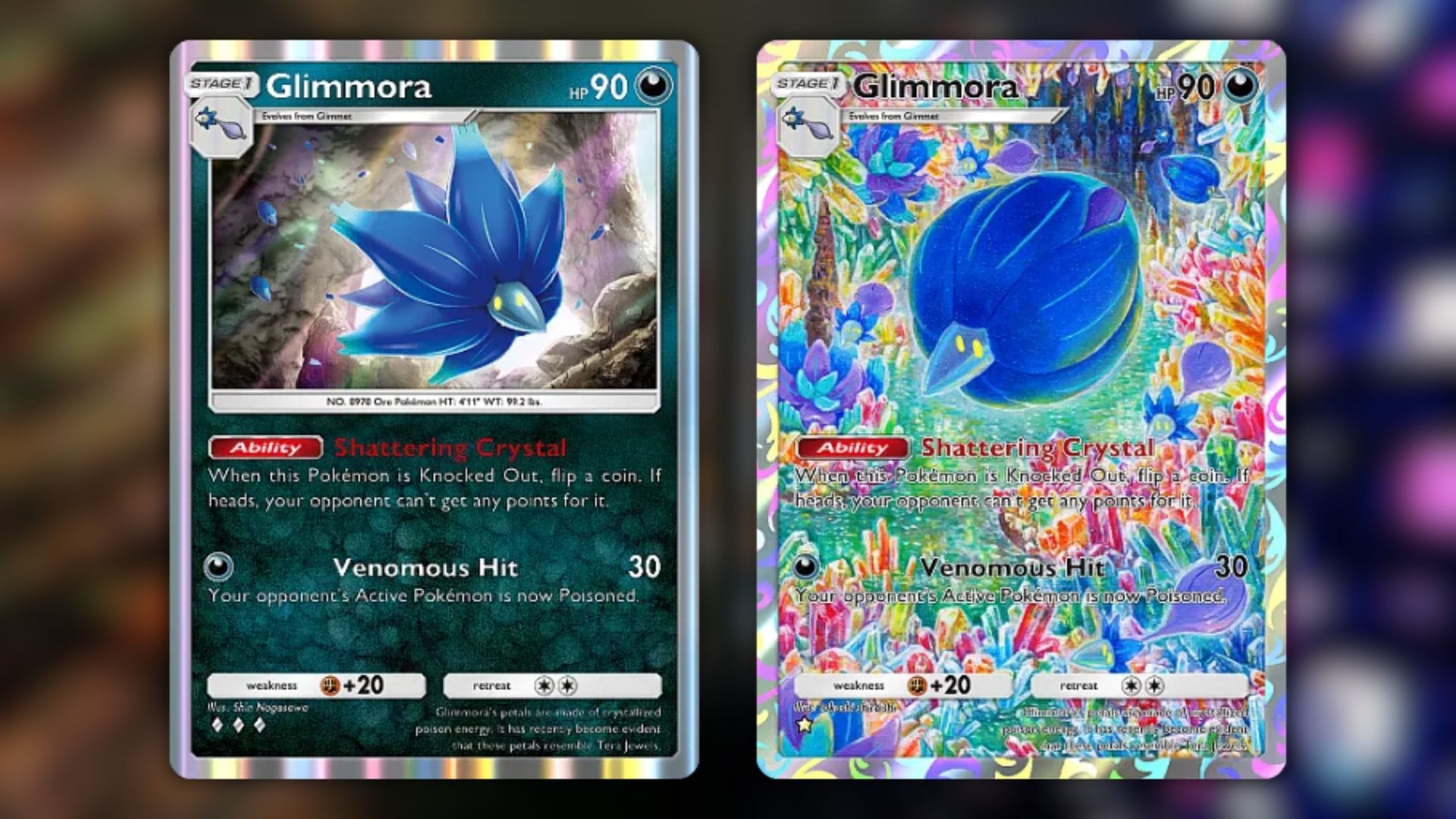 All variants of Glimmora seen in this set (Image via The Pokemon Company)