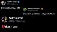 Fans react to Willow Nightingale relinquishing the TBS Championship. (Images via X/@KXNGAO)