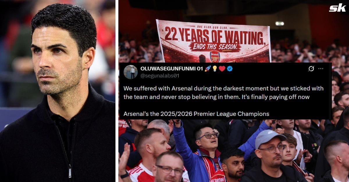 "We're back where we belong", "Never stopped believing" - Arsenal fans react as Gunners win Premier League title after 22 year wait