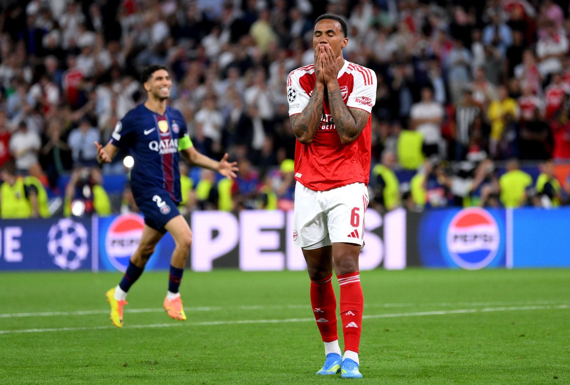 Breaking: Arsenal suffer heartbreak after Eze, Gabriel miss penalties in Champions League final shootout as PSG retain crown