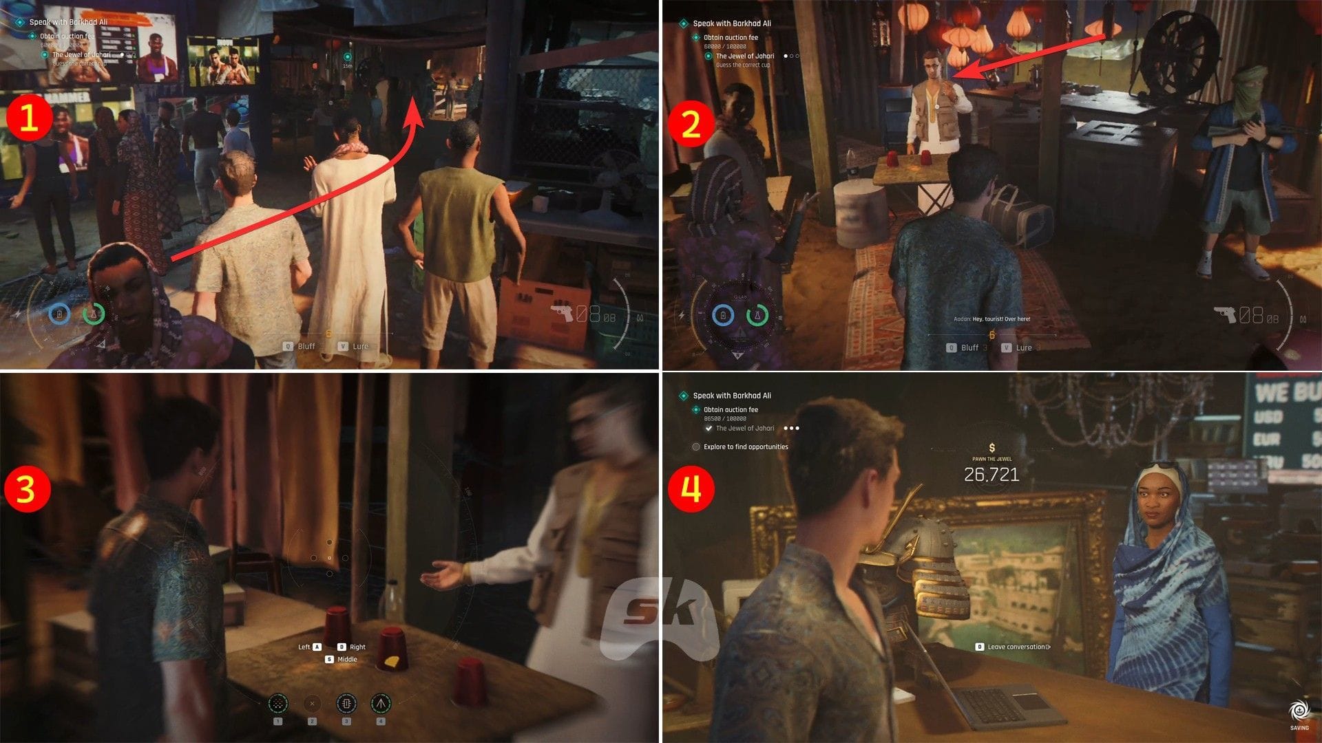Guess the correct cup using Q-Lens (Image via Sportskeeda Gaming || IO Interactive)