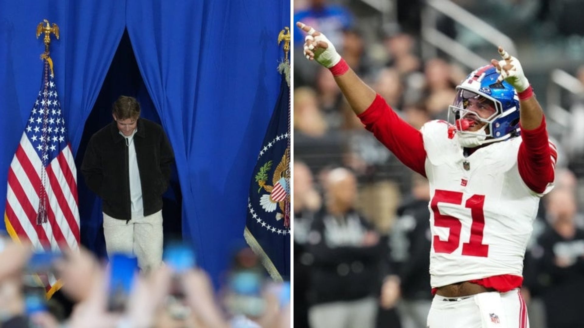 Giants LB Abdul Carter sounds off on Jaxson Dart presenting President Donald Trump at political event in New York