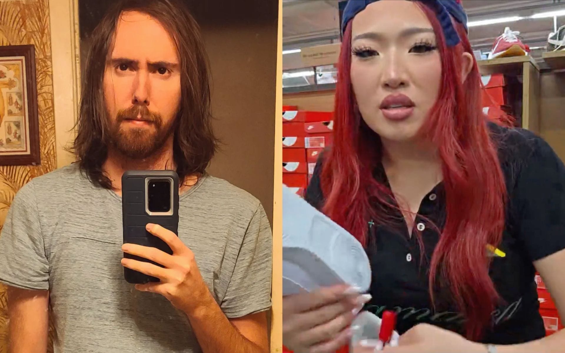 "You're just stupid": Asmongold responds to Nina Lin, as she blames him for having to spend night in jail for failing to pay for $4 scissors