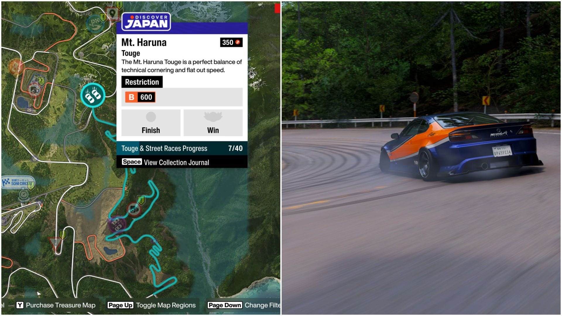 Mount Haruna's road is also an iconic stretch for Touge Racing (Image via Xbox Game Studios || Sportskeeda)