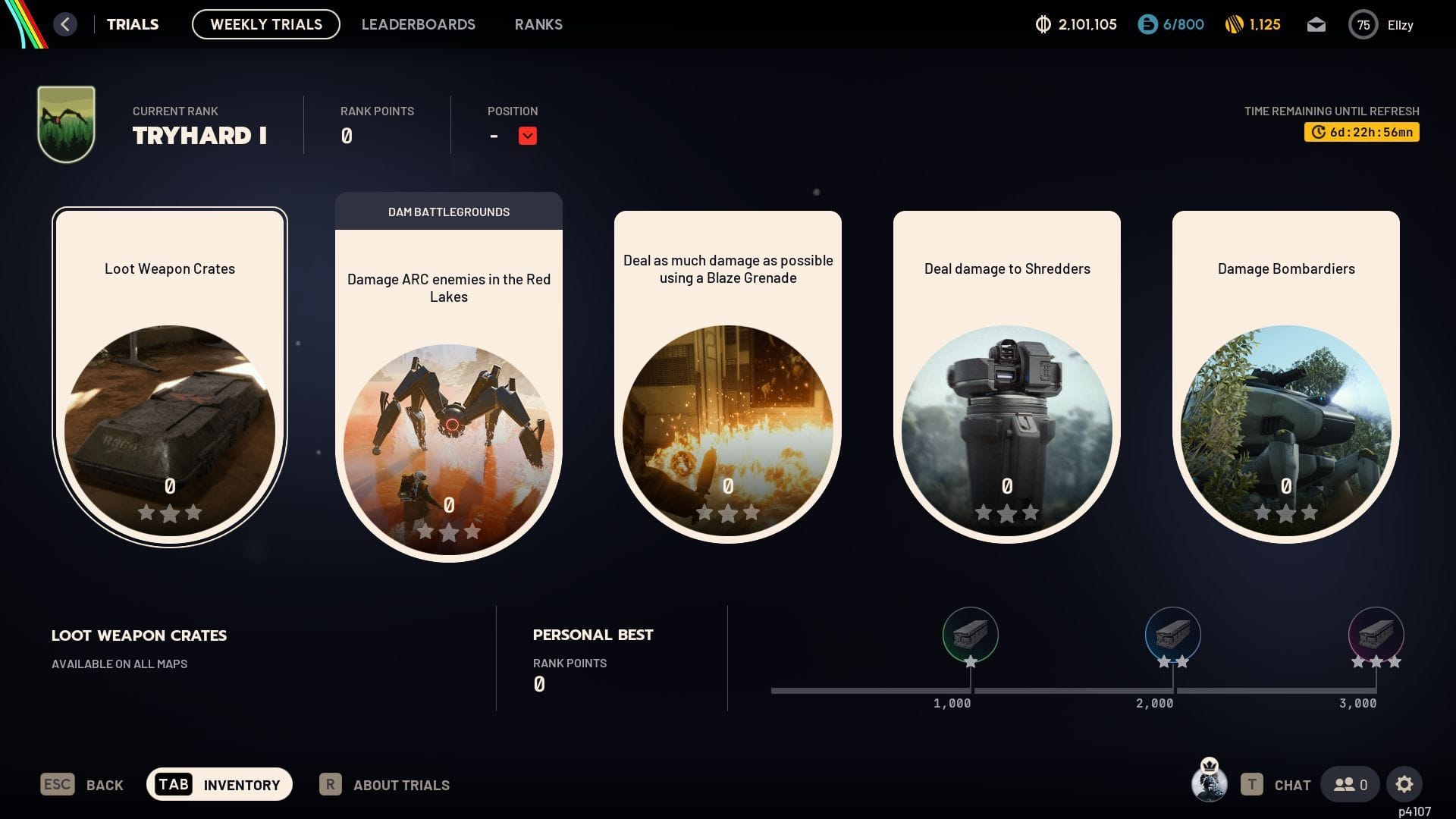 All challenges in Season 4 Week 5 Trials (Image via SK Gaming || Embark Studios)