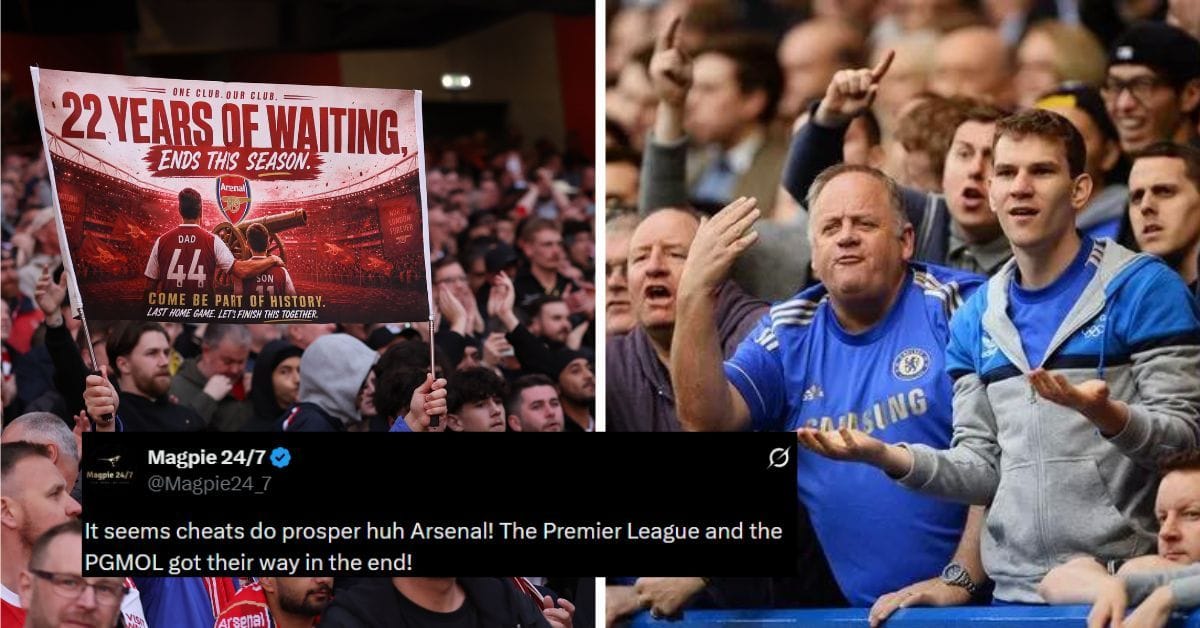 "Cheated their way to the league title" - Rival fans question Premier League credibility as Arsenal seal first title in 22 years