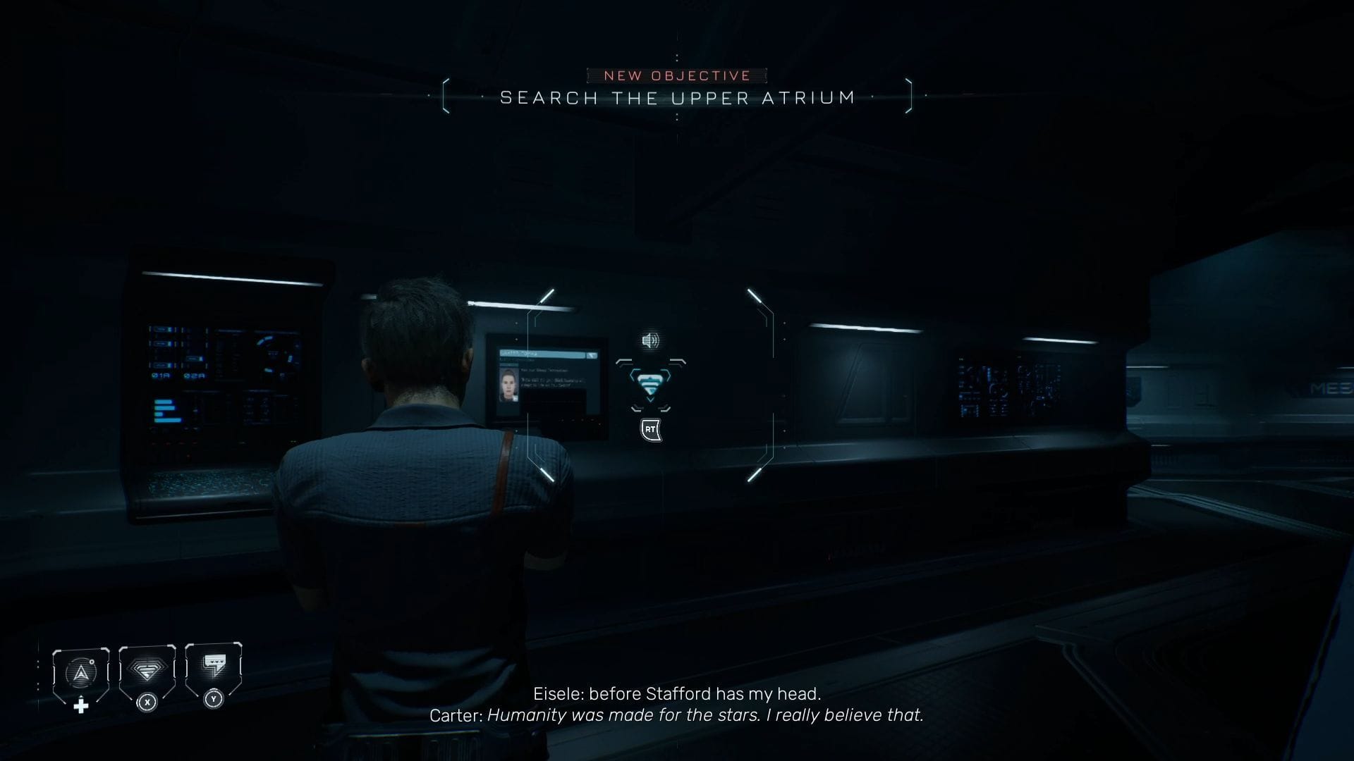 Investigate the quarters (Image via Supermassive Games)
