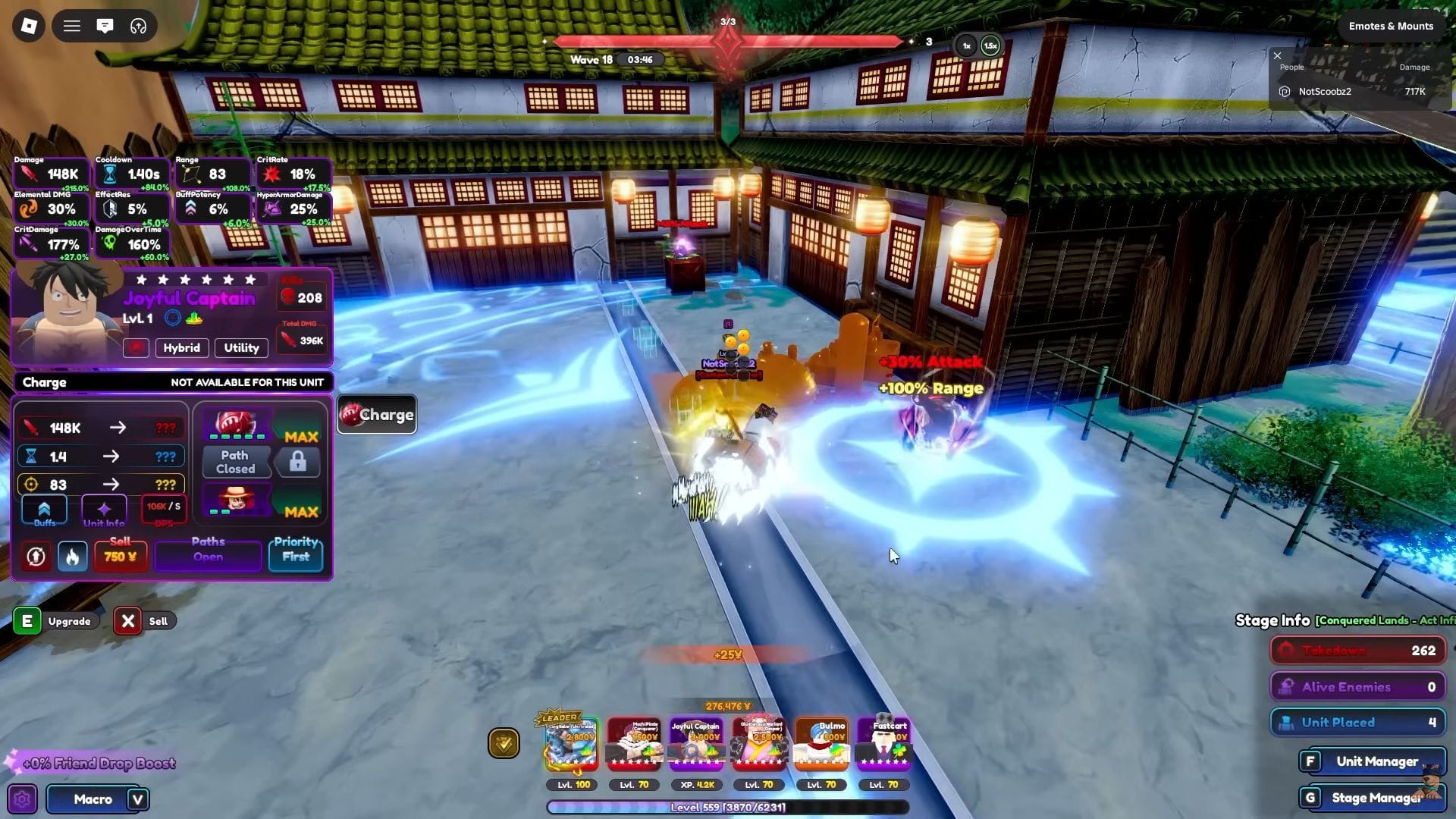 Joyful Captain in action (Image via Roblox || YouTube/@NotScoobz)