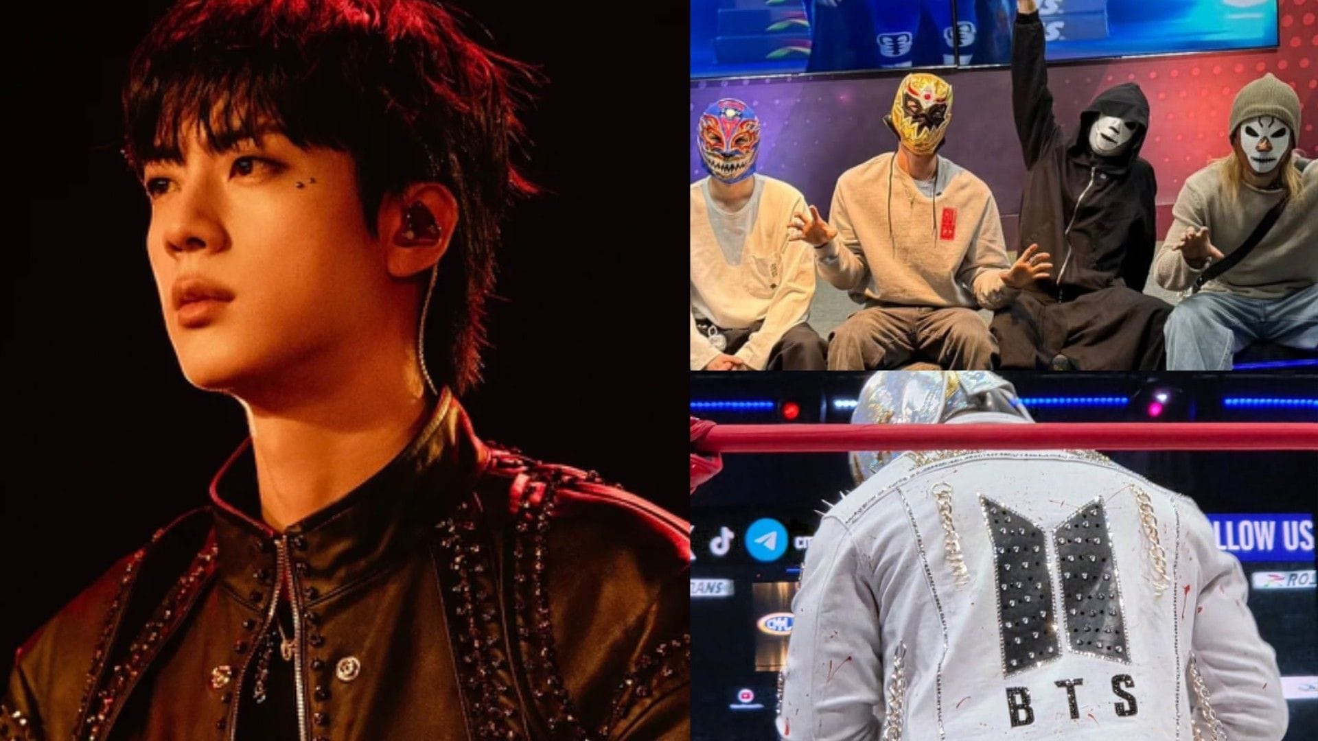 “PLEASE PROTECT HIM” - Fans in stitches over BTS' Jin’s reactions to the fight during Lucha Libre outing with Suga, Jimin and Jungkook in Mexico City